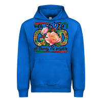 Cobalt With god all things are possible leopard frame Urban Hoodie - LillyAllenDesigns