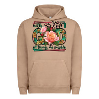 Pigment Burro With god all things are possible leopard frame Urban Hoodie - LillyAllenDesigns