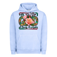 Pigment Grape Ice With god all things are possible leopard frame Urban Hoodie - LillyAllenDesigns