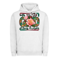 Pigment Lunar Rock With god all things are possible leopard frame Urban Hoodie - LillyAllenDesigns