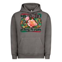 Pigment Tornado With god all things are possible leopard frame Urban Hoodie - LillyAllenDesigns