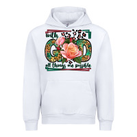 White With god all things are possible leopard frame Urban Hoodie - LillyAllenDesigns