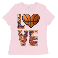 Bubblegum Pink basketball love Ladies Tee - JahusDesignShop