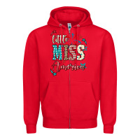 Red Little miss America 4th of july Zipper Hoodie - HowdyJamesFarm