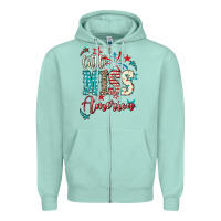 Seafoam Little miss America 4th of july Zipper Hoodie - HowdyJamesFarm