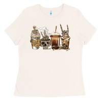 Bone skeleton coffee Ladies Tee - Jasminsmagicworld