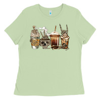 Matcha skeleton coffee Ladies Tee - Jasminsmagicworld