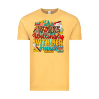 Vintage Mustard she works willingly with her hands teacher Vintage Tee - NancyCooperArtShop