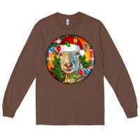 Chestnut Saanen Goat Christmas Long Sleeve Tee - LillyAllenDesigns