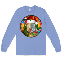 Colony Blue Saanen Goat Christmas Long Sleeve Tee - LillyAllenDesigns