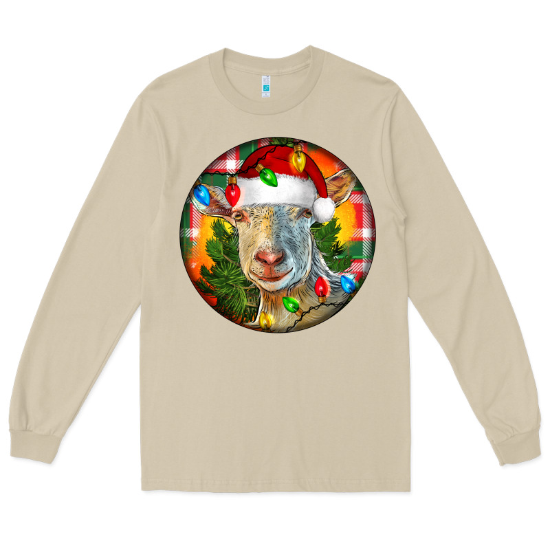 Saanen Goat Christmas Long Sleeve Tee by LillyAllenDesigns | Teevron