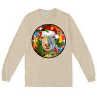 Mushroom Saanen Goat Christmas Long Sleeve Tee - LillyAllenDesigns