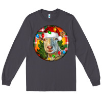 Smoke Saanen Goat Christmas Long Sleeve Tee - LillyAllenDesigns