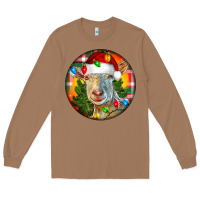 Toasted Coconut Saanen Goat Christmas Long Sleeve Tee - LillyAllenDesigns