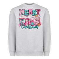 Merry Christmas Pink Coffee Cups Heavyweight Sweatshirt | Teevron