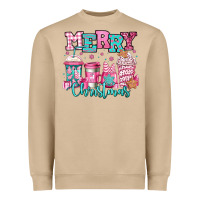 Mushroom merry christmas pink coffee cups Heavyweight Sweatshirt - Jasminsmagicworld