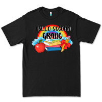 Black back to school hello second grade 3200x2400 Premium Tee - AdoDesignShop
