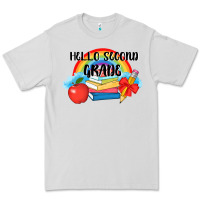 Dove Grey back to school hello second grade 3200x2400 Premium Tee - AdoDesignShop