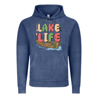 Vintage Denim lake life Vintage Hoodie - MaliasSmallBusiness