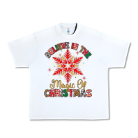 White believe in the magic of christmas Urban Heavy Tee - MaliasSmallBusiness