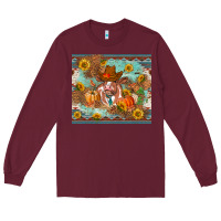 Burgundy Fall heifer cow Long Sleeve Tee - RanaPortraitStore