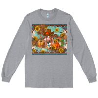 Heather Grey Fall heifer cow Long Sleeve Tee - RanaPortraitStore