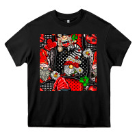 Black ladybug gnomes seamless pattern Heavy Core Tee - BundleAndBundleShop