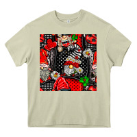 Mossy ladybug gnomes seamless pattern Heavy Core Tee - BundleAndBundleShop
