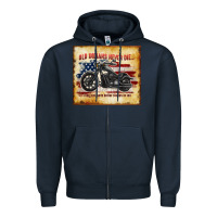 Navy old indians never die Zipper Hoodie - TumblerDesignByShophia