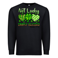 Black St. Patrick's Not lucky simply blessed Premium Sweatshirt - OliviaCreatesArt
