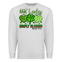 Dove Grey St. Patrick's Not lucky simply blessed Premium Sweatshirt - OliviaCreatesArt