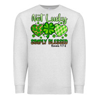 Oatmeal Heather St. Patrick's Not lucky simply blessed Premium Sweatshirt - OliviaCreatesArt