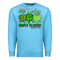 Ocean Blue St. Patrick's Not lucky simply blessed Premium Sweatshirt - OliviaCreatesArt