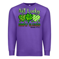 Purple St. Patrick's Not lucky simply blessed Premium Sweatshirt - OliviaCreatesArt