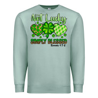 Seafoam St. Patrick's Not lucky simply blessed Premium Sweatshirt - OliviaCreatesArt