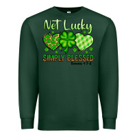 Sports Green St. Patrick's Not lucky simply blessed Premium Sweatshirt - OliviaCreatesArt