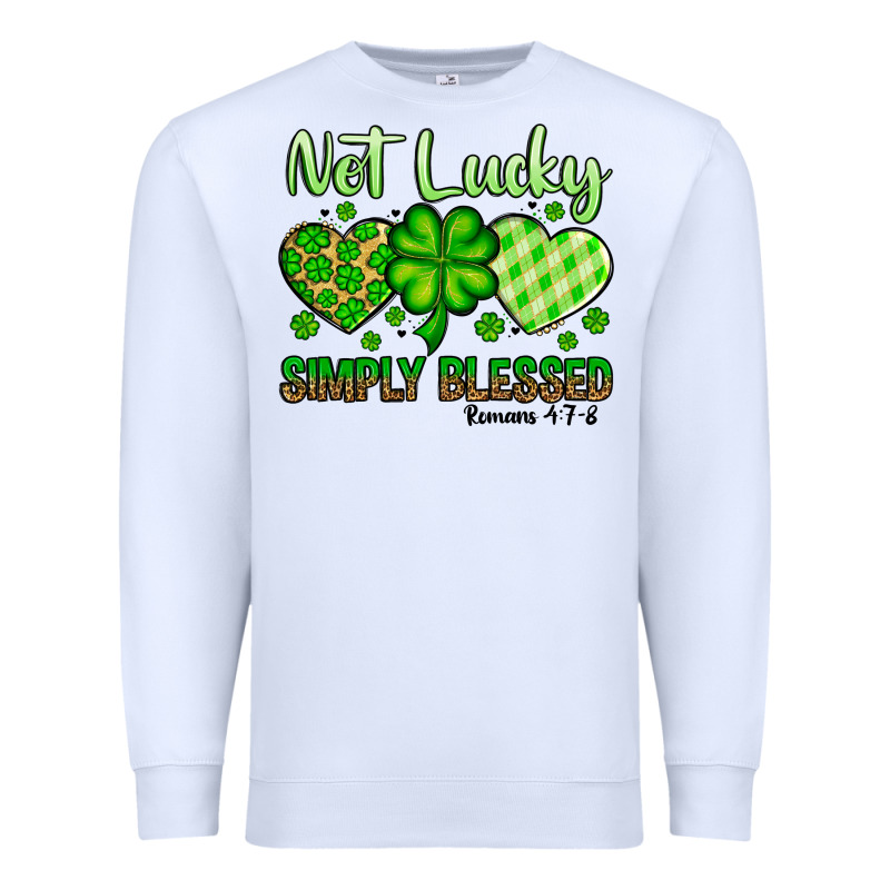 St. Patrick's Not Lucky Simply Blessed Premium Sweatshirt by OliviaCreatesArt | Teevron