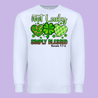 St. Patrick's Not Lucky Simply Blessed Premium Sweatshirt Designed By Oliviacreatesart