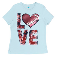 Baby Blue football love Ladies Tee - JahusDesignShop