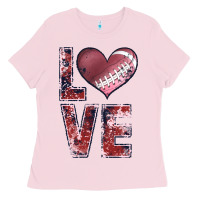 Bubblegum Pink football love Ladies Tee - JahusDesignShop