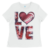 White football love Ladies Tee - JahusDesignShop