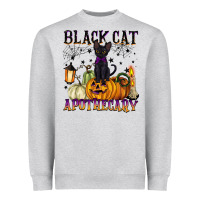 Heather Grey black cat apothecary Heavyweight Sweatshirt - BarkalooDesign