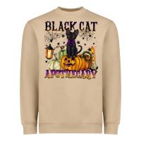 Mushroom black cat apothecary Heavyweight Sweatshirt - BarkalooDesign