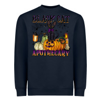 Navy black cat apothecary Heavyweight Sweatshirt - BarkalooDesign
