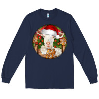 Navy Baby Cashmere Goat Christmas Long Sleeve Tee - LillyAllenDesigns