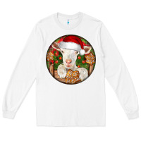 White Baby Cashmere Goat Christmas Long Sleeve Tee - LillyAllenDesigns