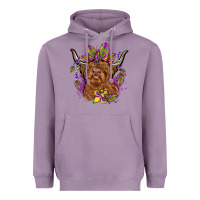 Lavender mardi gras cow Heavyweight Hoodie - OliviaCreatesArt