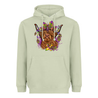 Matcha mardi gras cow Heavyweight Hoodie - OliviaCreatesArt