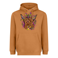 Meerkat mardi gras cow Heavyweight Hoodie - OliviaCreatesArt