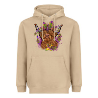 Mushroom mardi gras cow Heavyweight Hoodie - OliviaCreatesArt